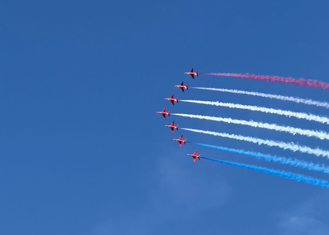 Enjoying the best spot at Paignton Air Show